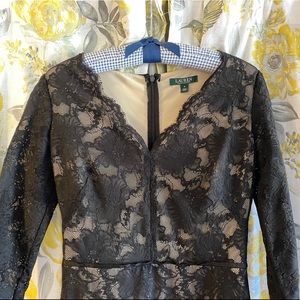 Ralph Lauren lace evening gown